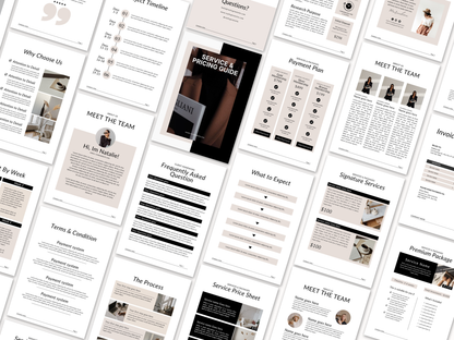 Service and pricing guide